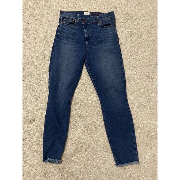 Alice + Olivia Jeans Amazing Assymetrical Waistband Skinny Ankle Jeans Size 30 - Picture 3 of 11